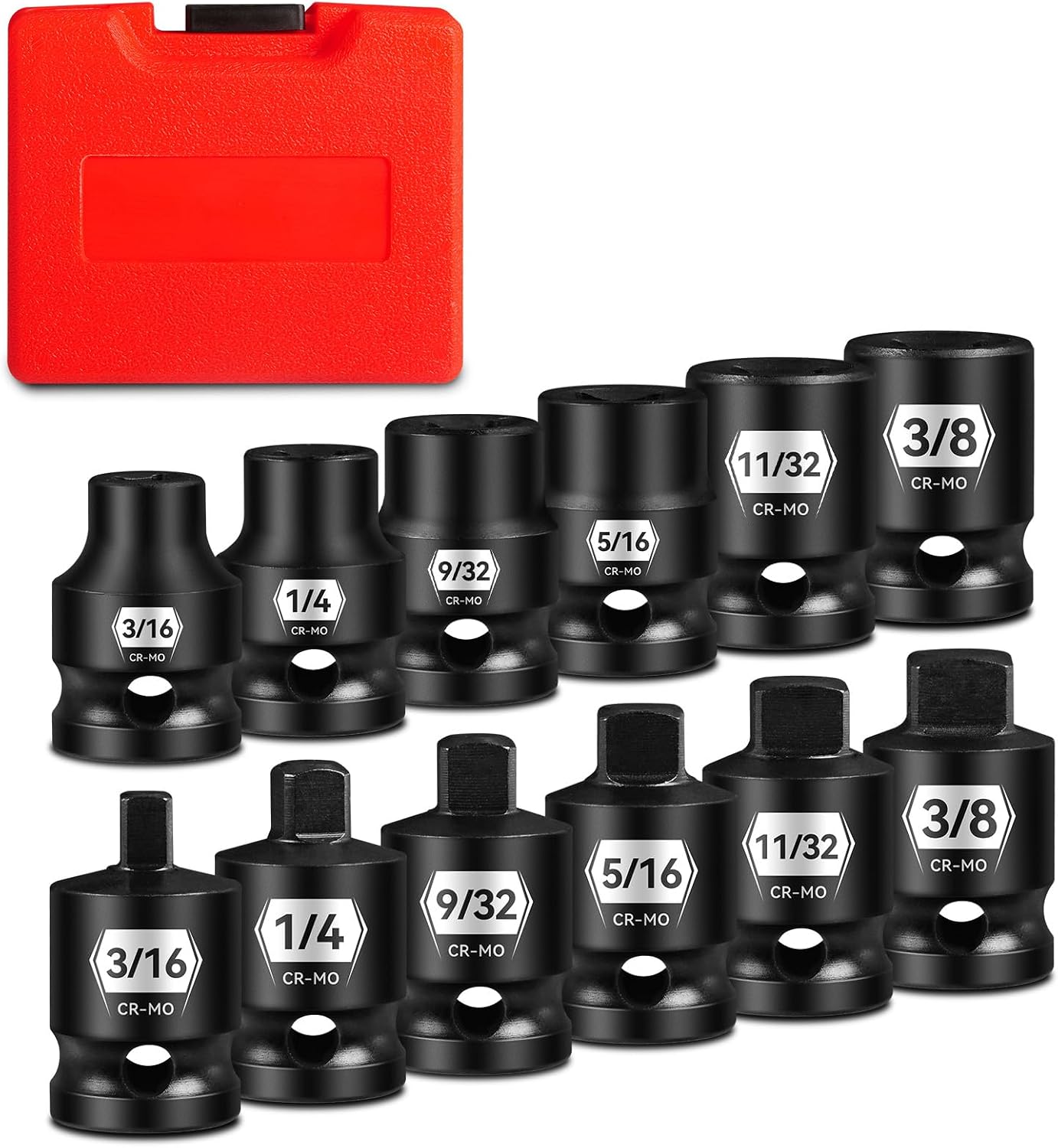 Set 12 Pzas llave de tubo 3/8inch acero Cr-Mo
