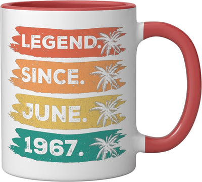 Taza Cerámica Cumpleaños 59 Años Vintage Rojo/Blanco