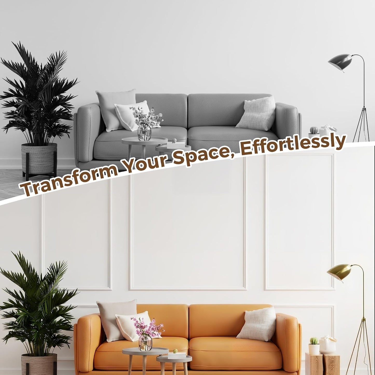 Kit 3 Paneles 3D Precortados 48x24pulg Decoración Pared