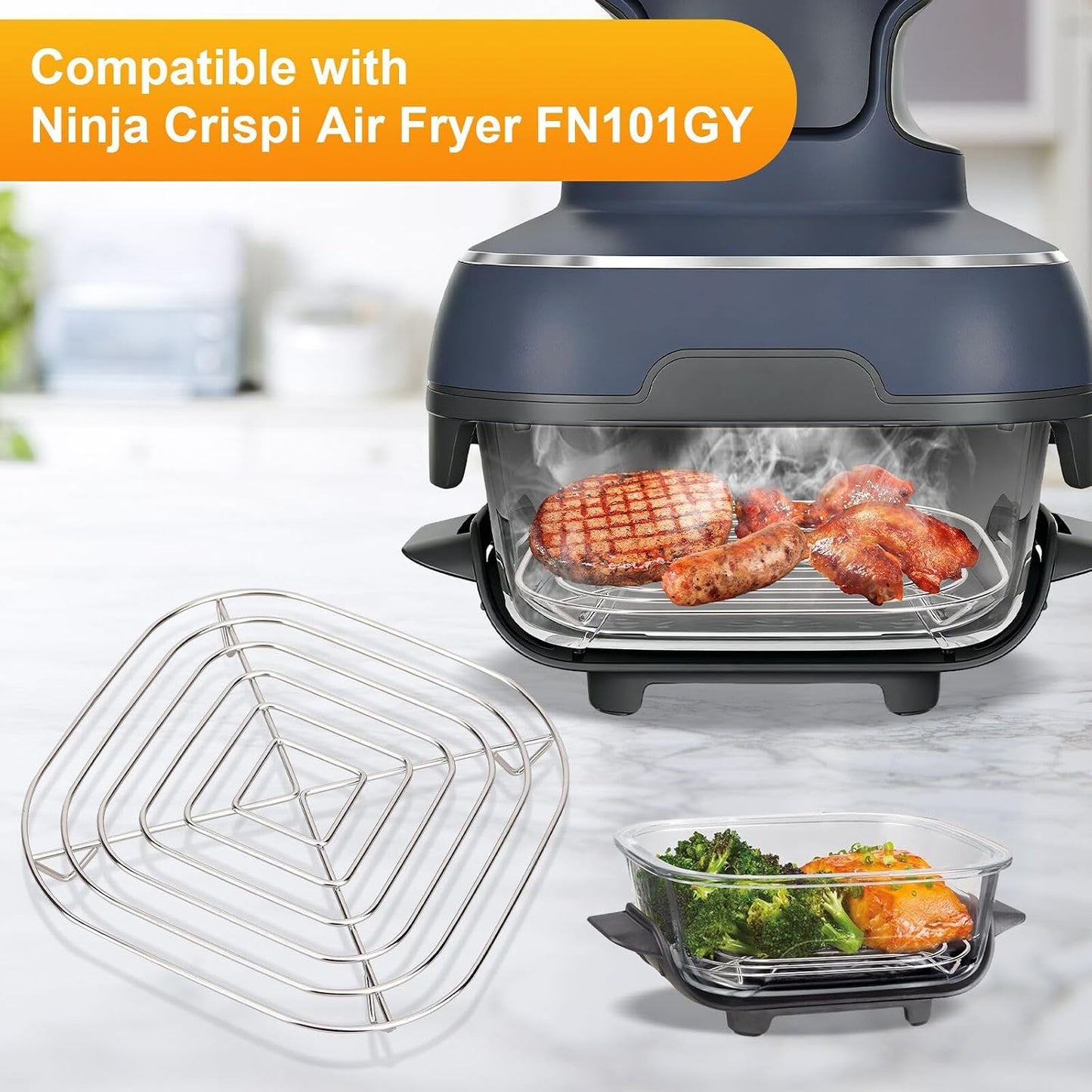 Rejilla acero inox para freidora Ninja Crispi FN101 2.5-4qt