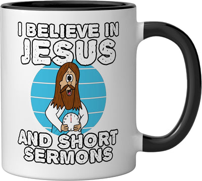 Taza cerámica para ministerio cristiano con mensaje sobre fe en Jesús