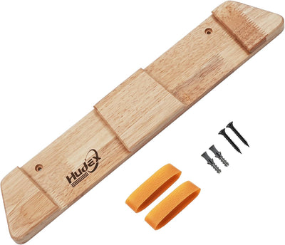 Estante esquí madera maciza pared organizador resistente natural