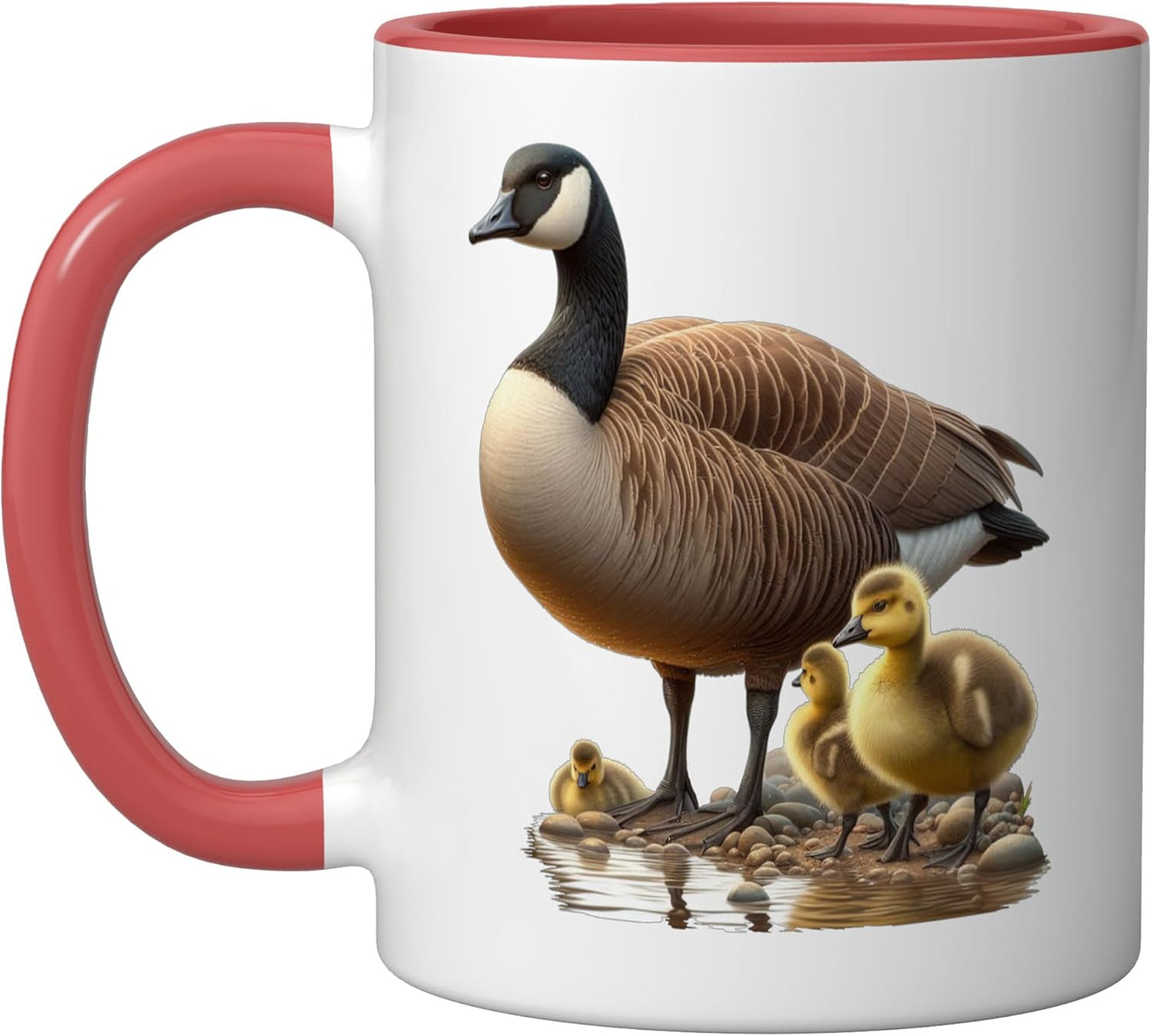 Taza Cerámica Bird Series Canadá Ganso Rojo/Blanco