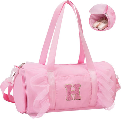 Bolsa ballet para niña 4-6 años con inicial y compartimento zapatos