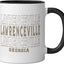Taza Cerámica Lawrenceville Georgia Negro/Blanco