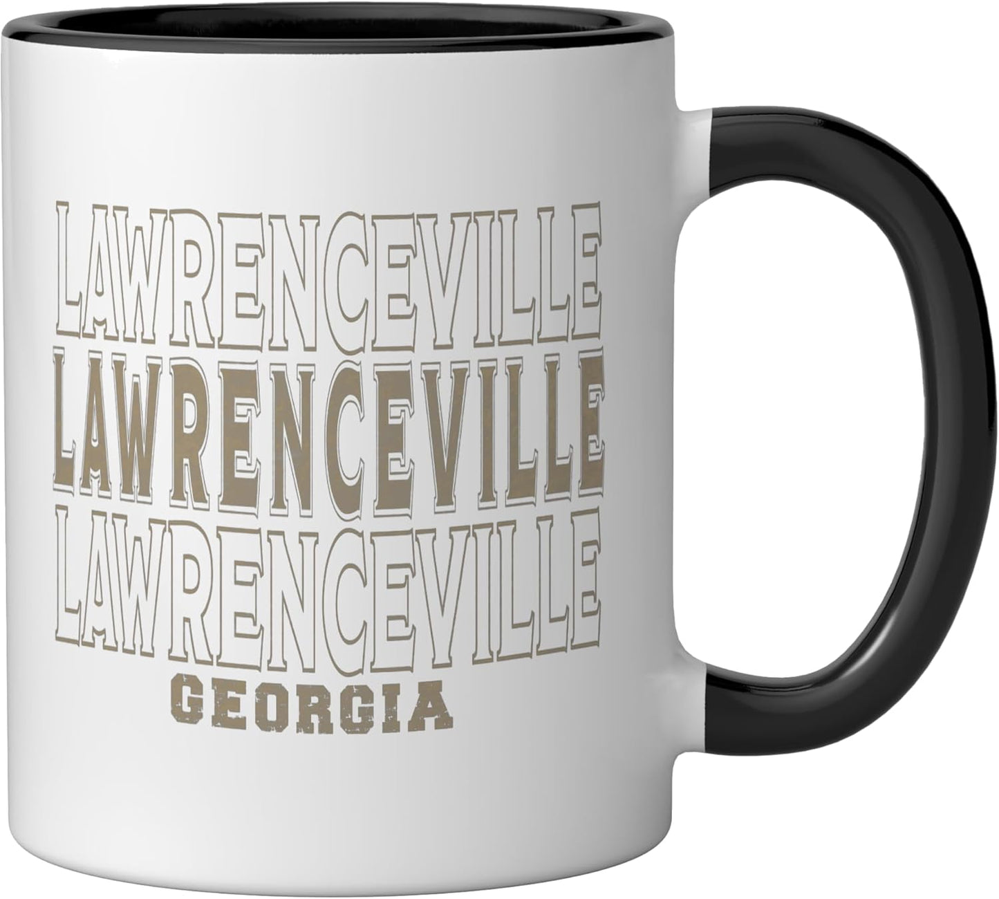 Taza Cerámica Lawrenceville Georgia Negro/Blanco