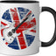 Taza cerámica bandera del Reino Unido para guitarra eléctrica