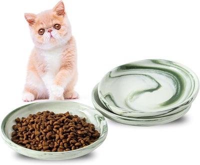 3 Cuencos Cerámica para Gatos y Perros 5.5pulg Verde