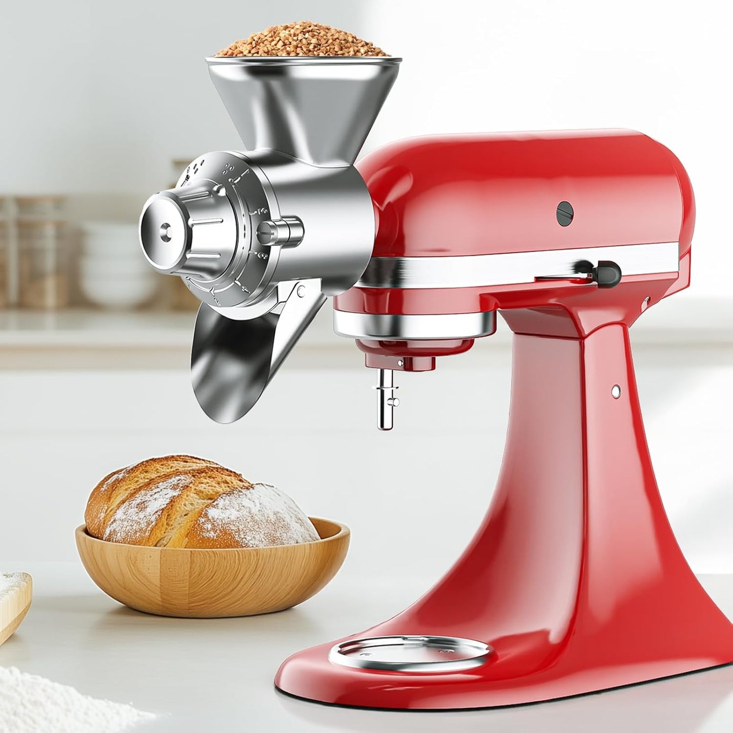 Accesorio para molino de granos y escudo de vertido KitchenAid