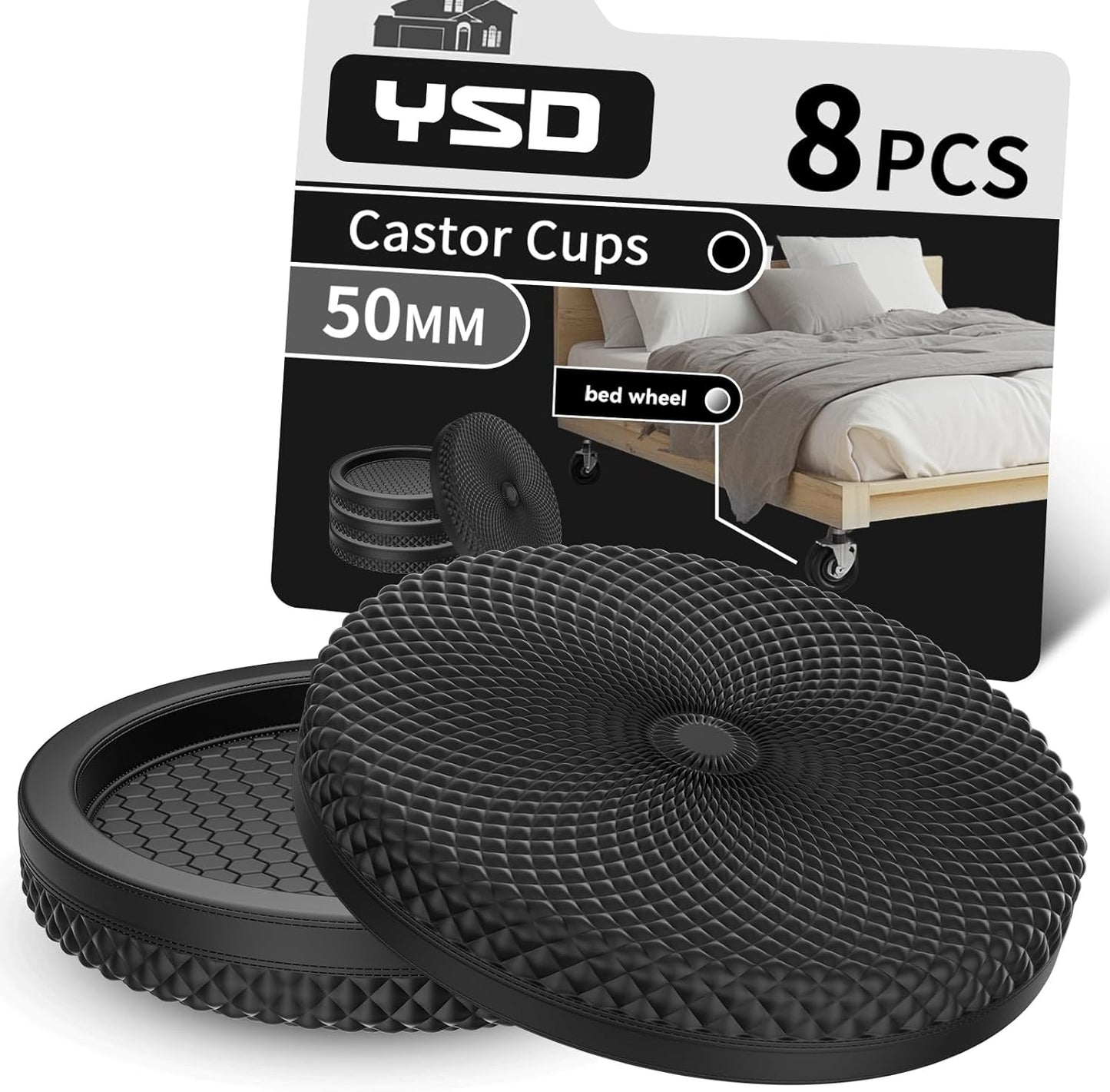Almohadillas antideslizantes para muebles 8 Uds negras