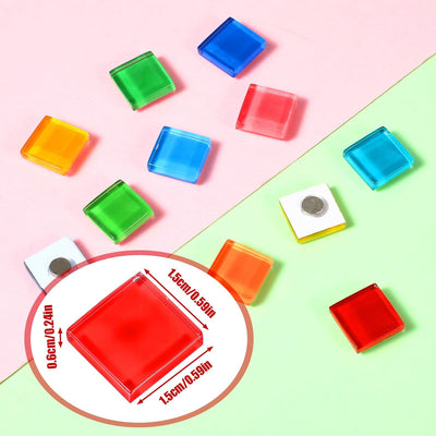 Imanes de cristal 12 colores para refrigerador y oficina