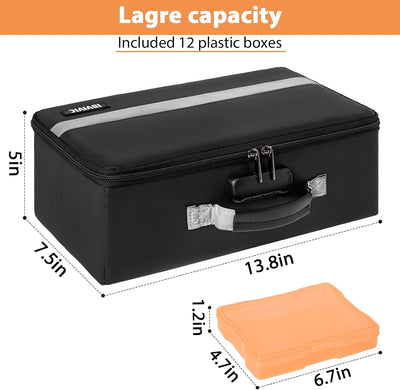 Caja fotos resistente fuego 12 fundas 4x6pulg con cerradura