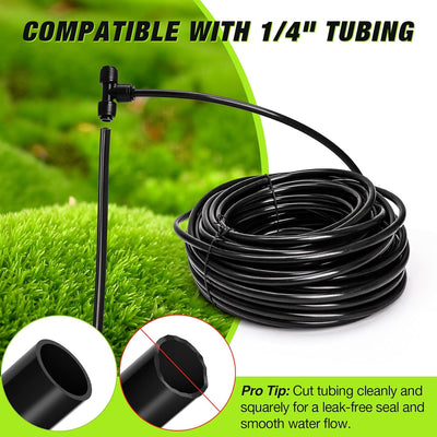 Conectores T 1/4pulg pack 24 accesorios riego goteo