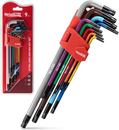 Set 9 Llaves Torx Star T10-T50 Acero Cr-V Antideslizantes
