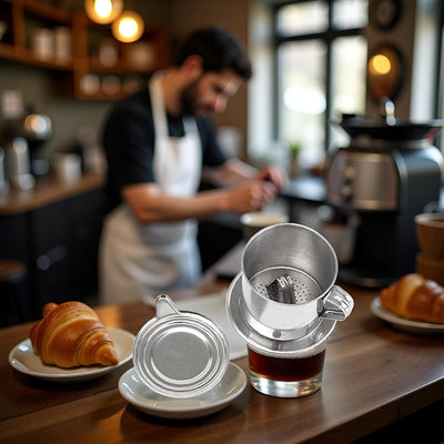 Set Filtro Cafetera Acero Inox para Café Vietnamita
