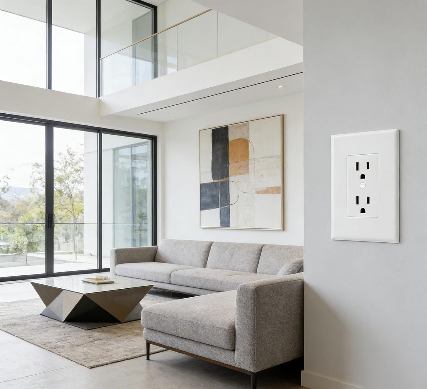 6 Pzas cubiertas salida dúplex placa eléctrica termoplástica