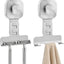 2 Soportes Ducha Ventosa para Maquinilla Toalla Lufa Metal