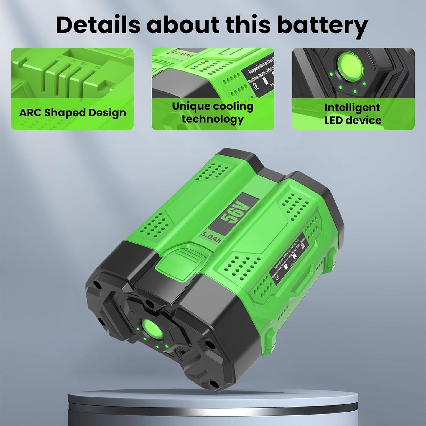 Repuesto batería EGO 56V 5000mAh comp 5A