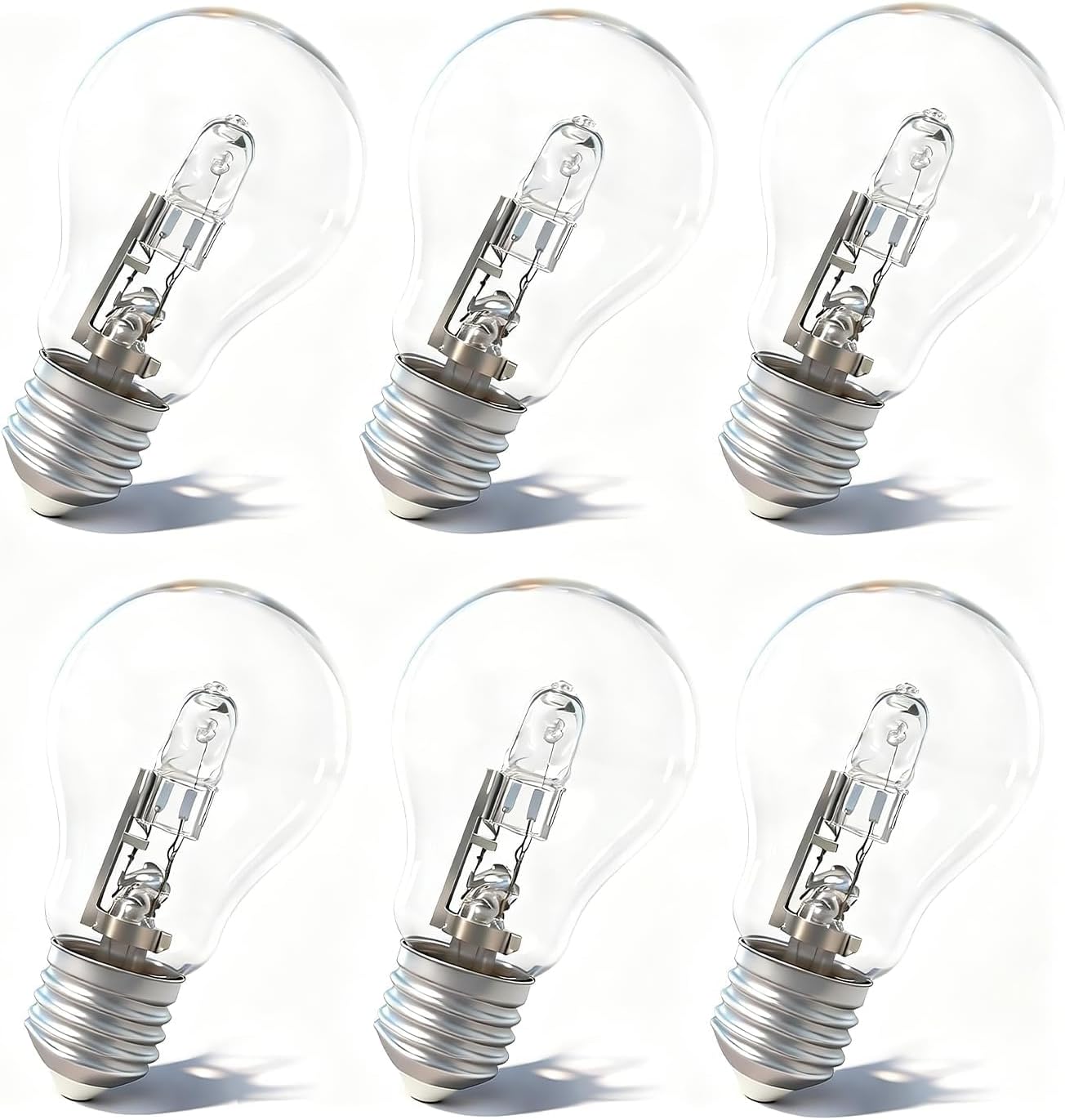 Pack 6 Bombillas Halógenas A19 43W E26