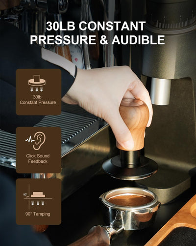Manipulador café 2.28pulg 3 resortes 30lb sonido Barista