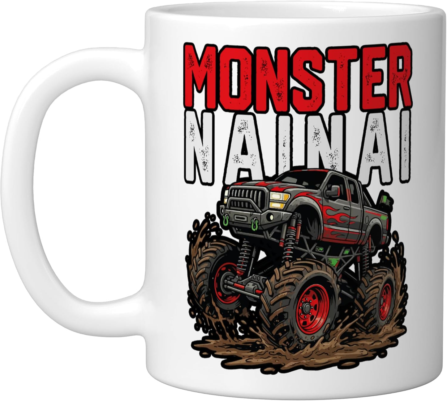 Taza Cerámica Familia Monster Truck Día de la Madre