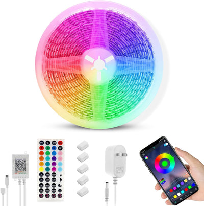 Tira luz LED impermeable 5m RGB 300 LED control remoto