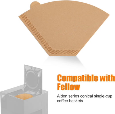 100 Filtros Café Cono Comp Fellow Aiden 10 Tazas Madera Natural