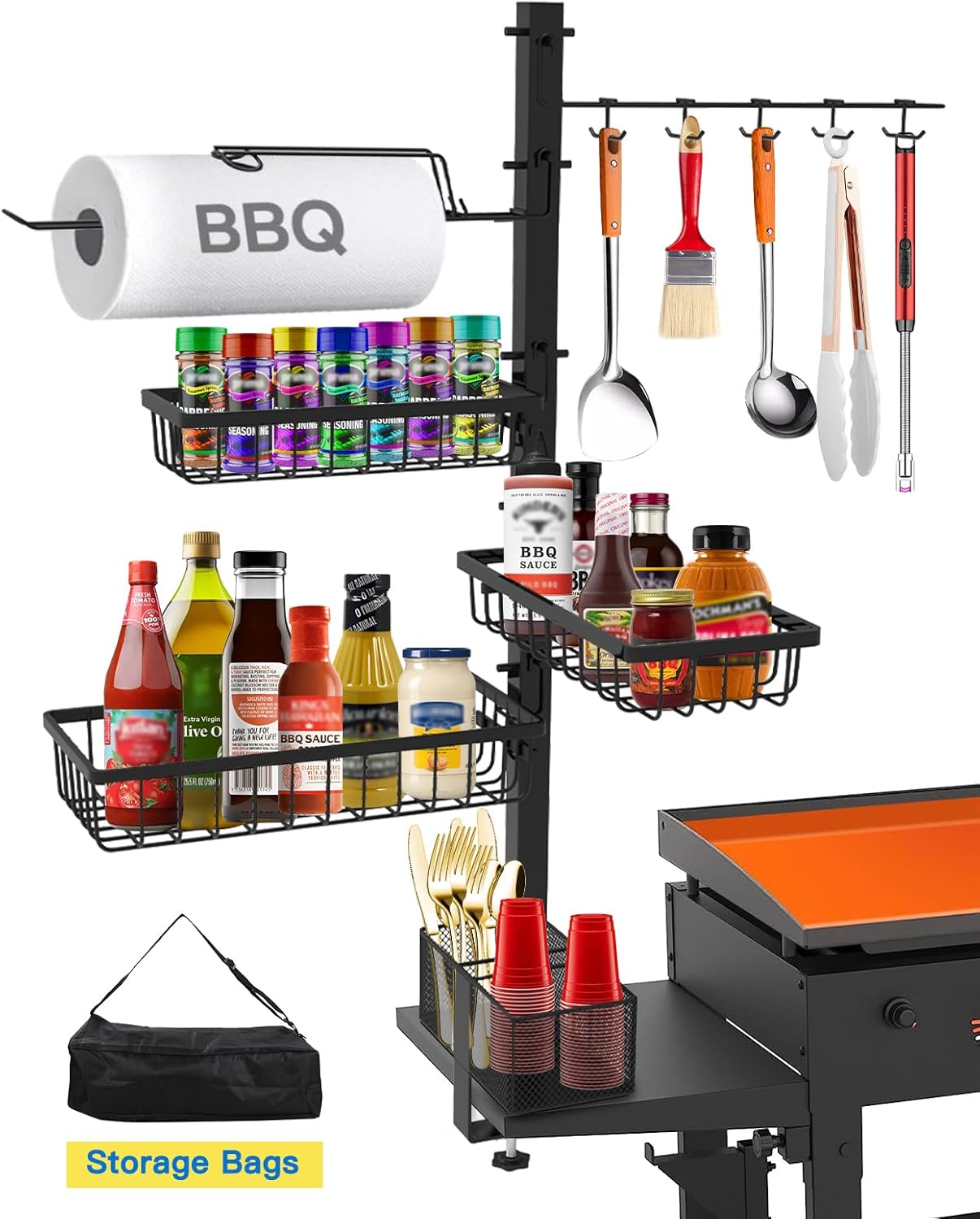 Organizador caddy plancha accesorios Blackstone para BBQ y picnic