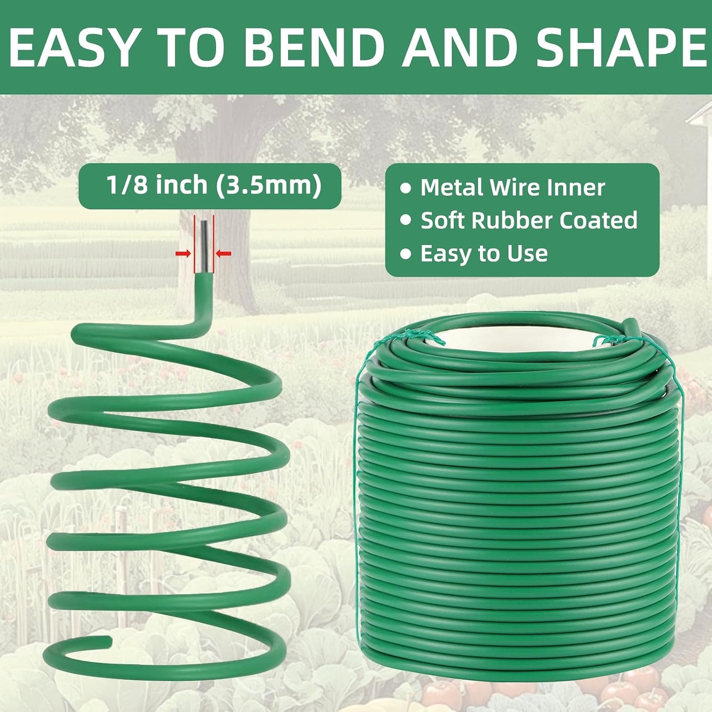 Bridas flexibles para plantas trepadoras 164ft 3.5mm
