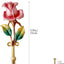 Ganchos pared rosa vintage comp 2 metal floral para colgar