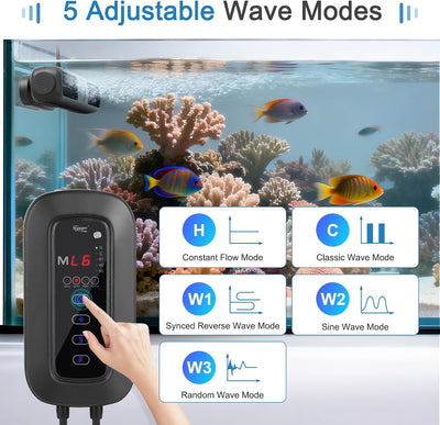 Wave Maker 55W 4750GPH acuario salado y dulce modo noche