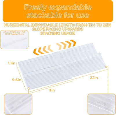 Organizador acrílico para especias 4 niveles expandible 11-22 pulgadas