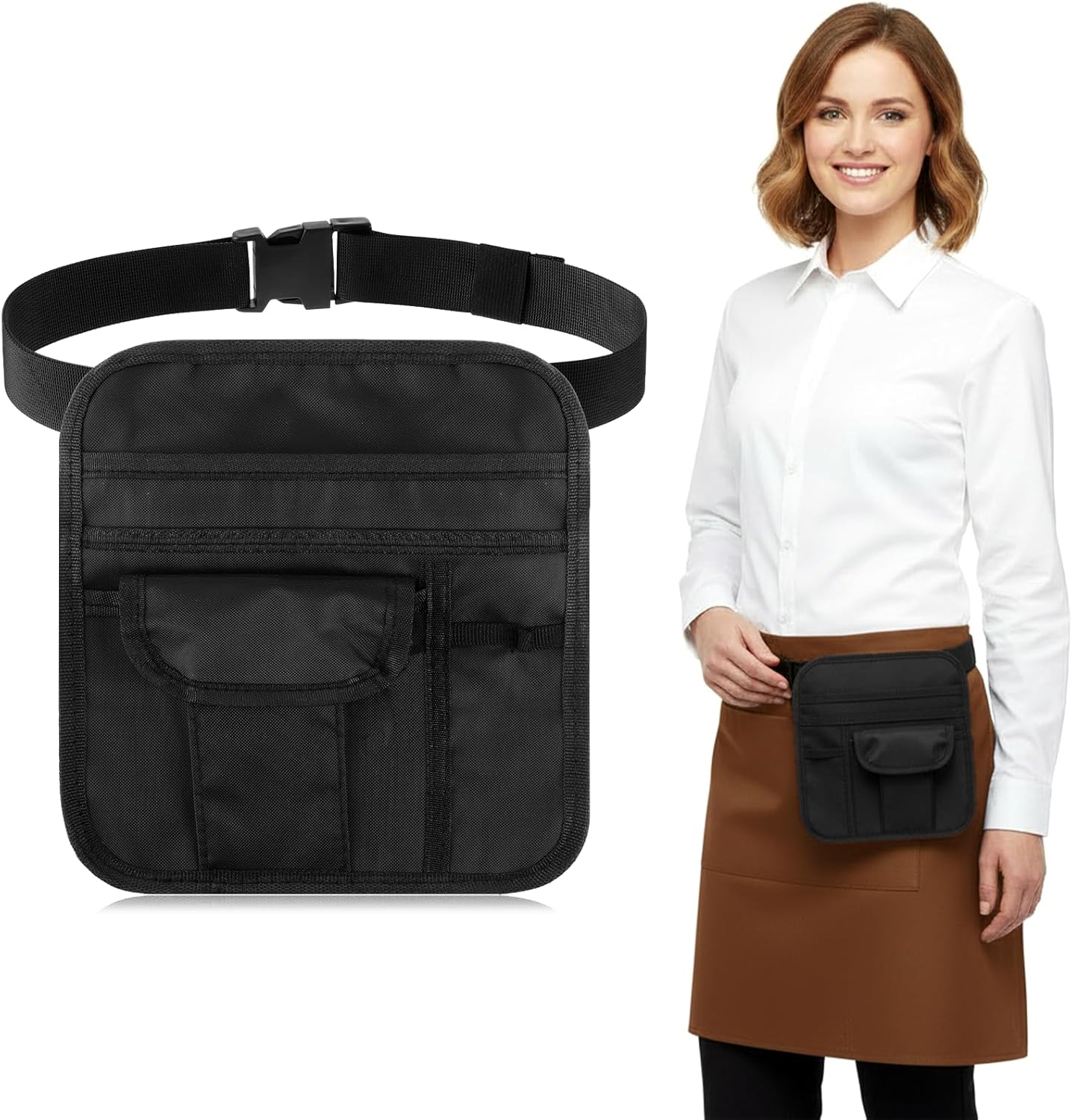 Delantal con bolsillos ajustable para camareros hotel bar