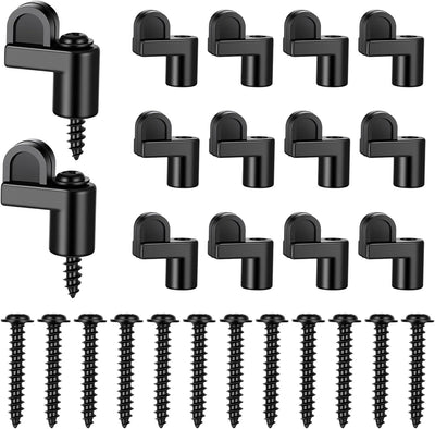 12 Clips Puerta Pantalla 3/8pulg Negros Ventana Vidrio