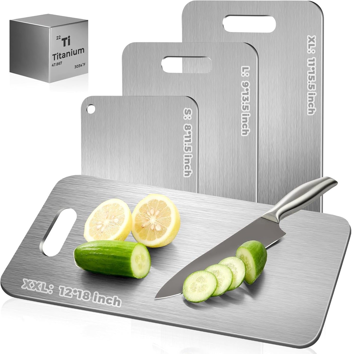 Tabla de cortar de titanio 100% puro para cocina sin toxinas