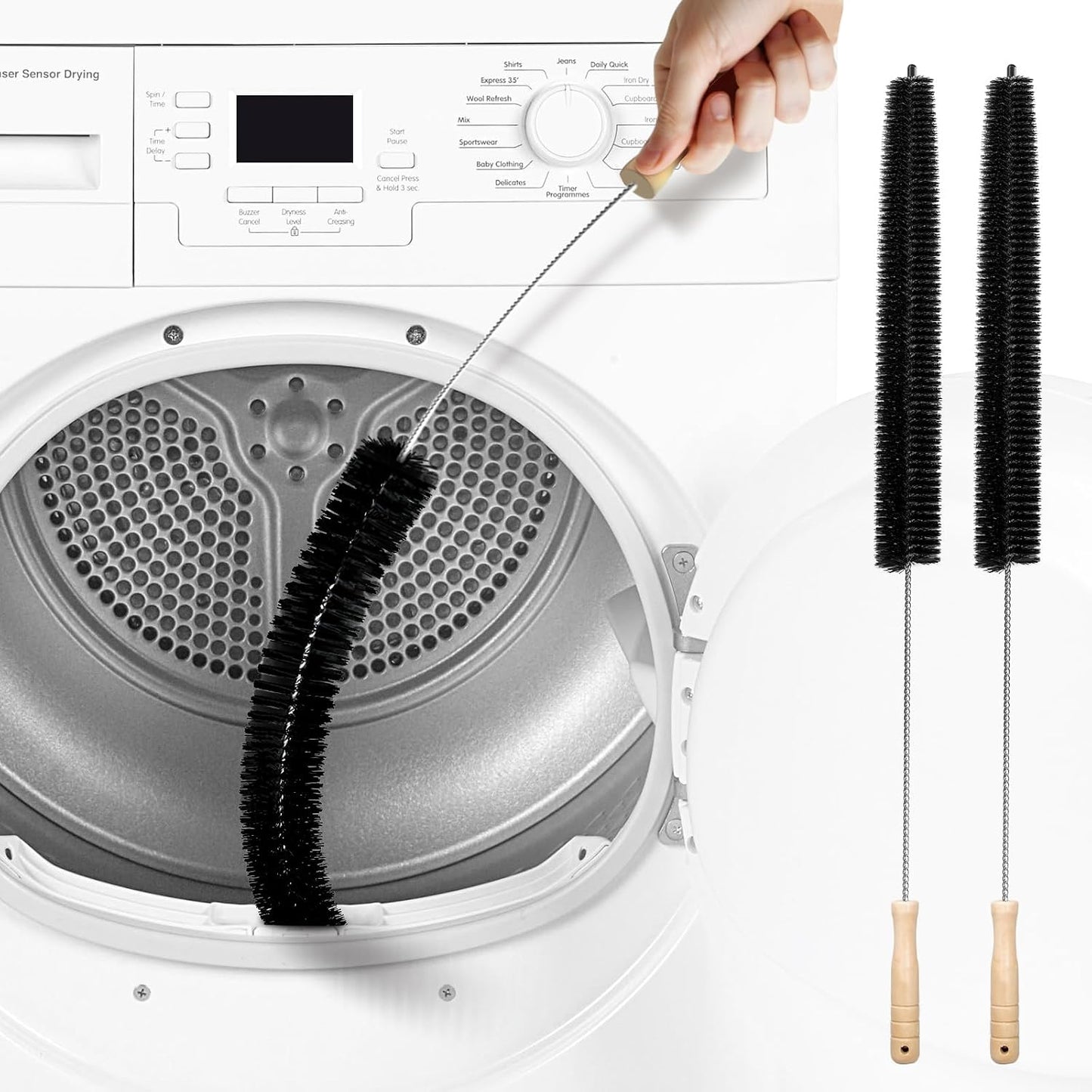 2 Pzas Cepillos Acero Inox para Ventilador Secadora y Refrig