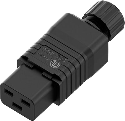 Enchufe IEC 320 C19 20A/125V conector cable negro