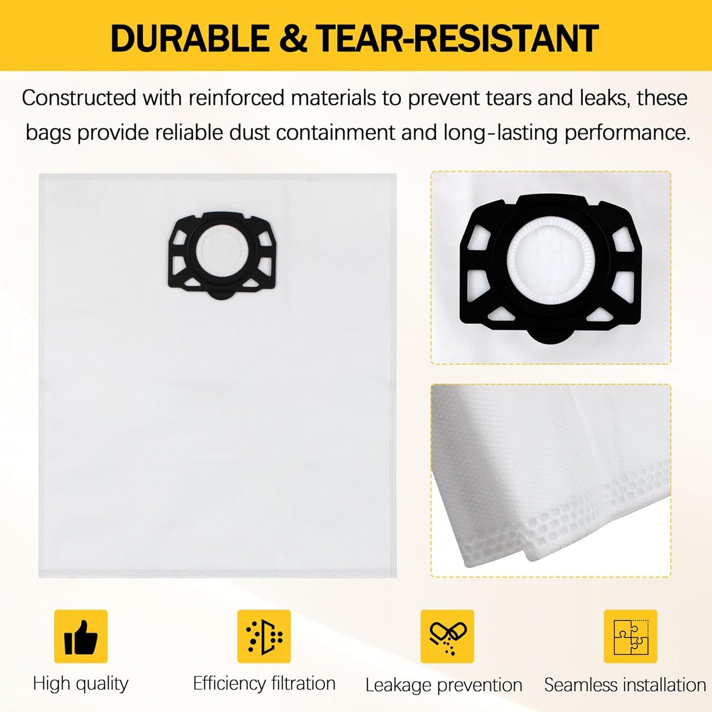 10 Pzas Filtro Forro Polar Comp Karcher WD4 WD5 MV4