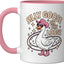 Taza de cerámica Silly Goose On The Loose rosa/blanca
