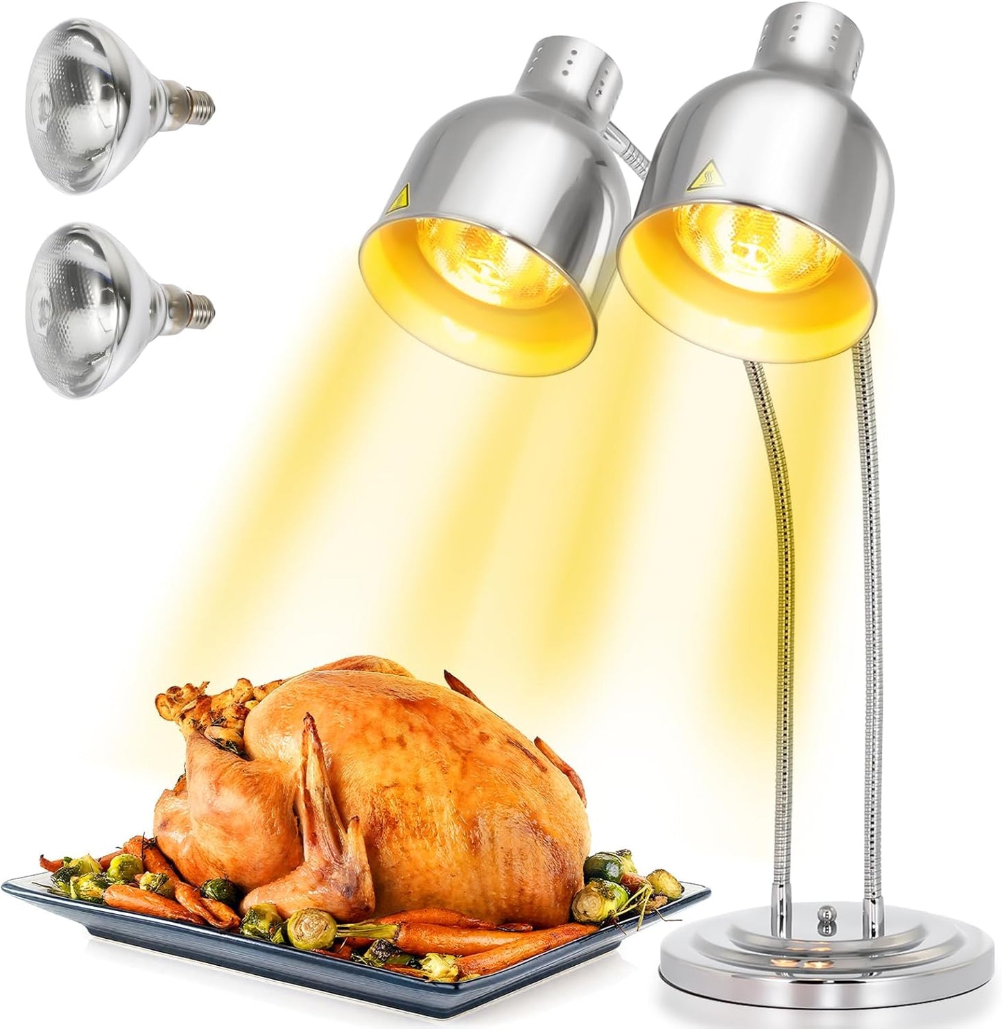 Lámpara calentadora doble cabeza 250W para catering