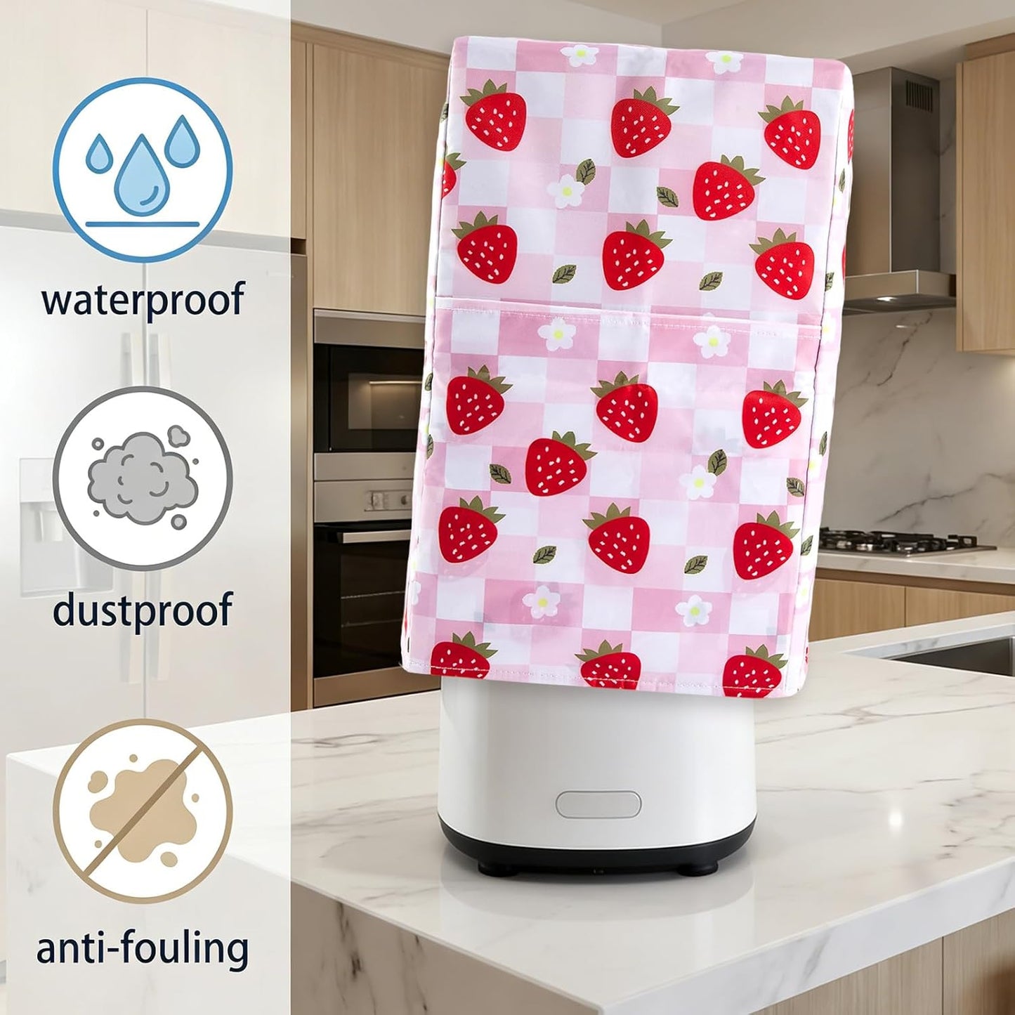 Funda acolchada para licuadora con bolsillo antipolvo