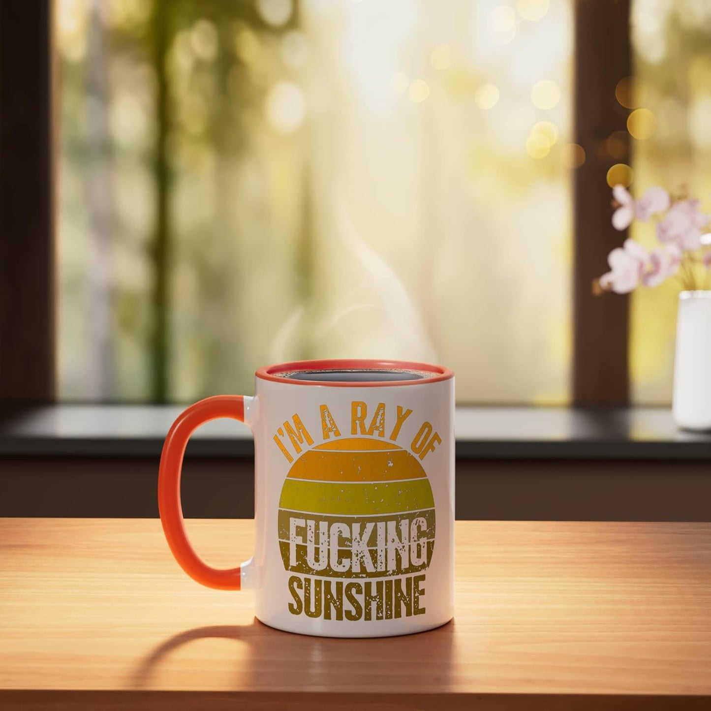 Taza cerámica sarcástica I'm A Ray Of Fing Sunshine para adultos