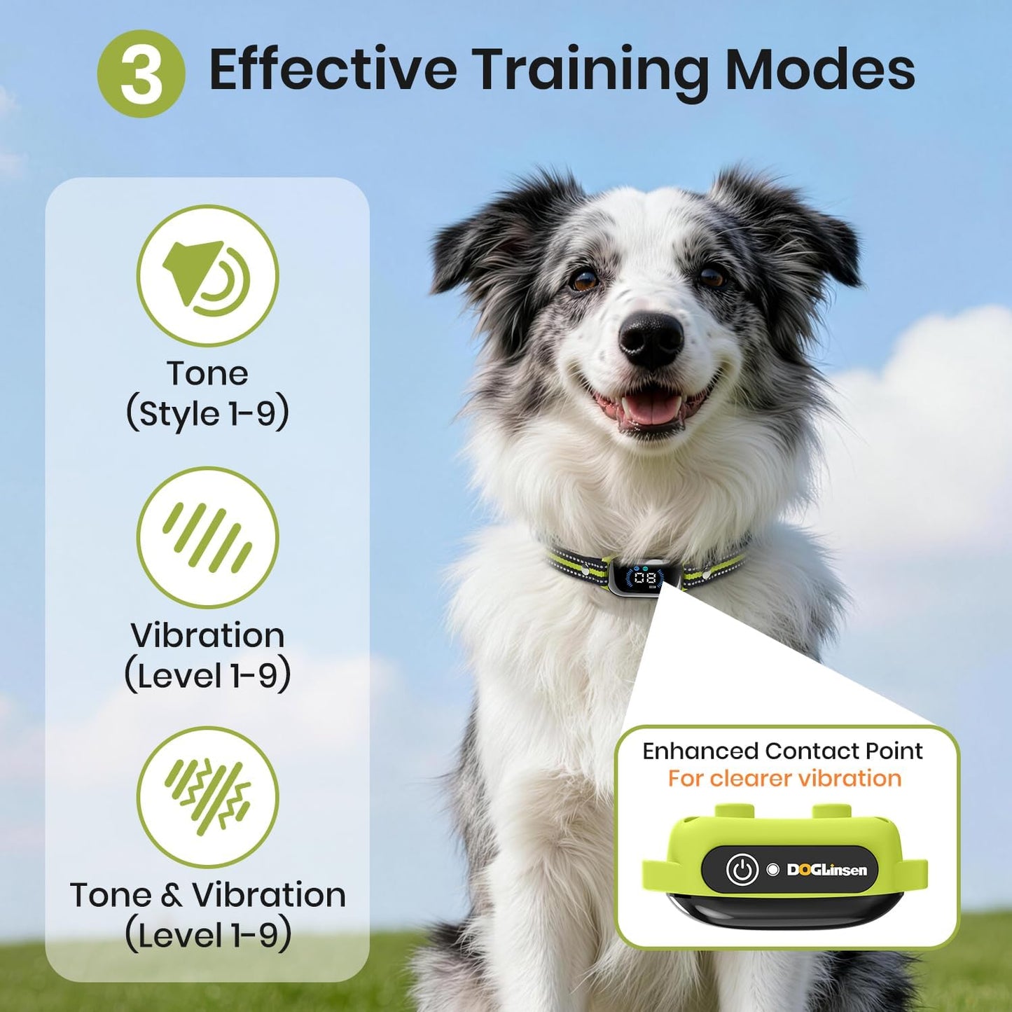 Collar vibrante perro con control remoto seguridad