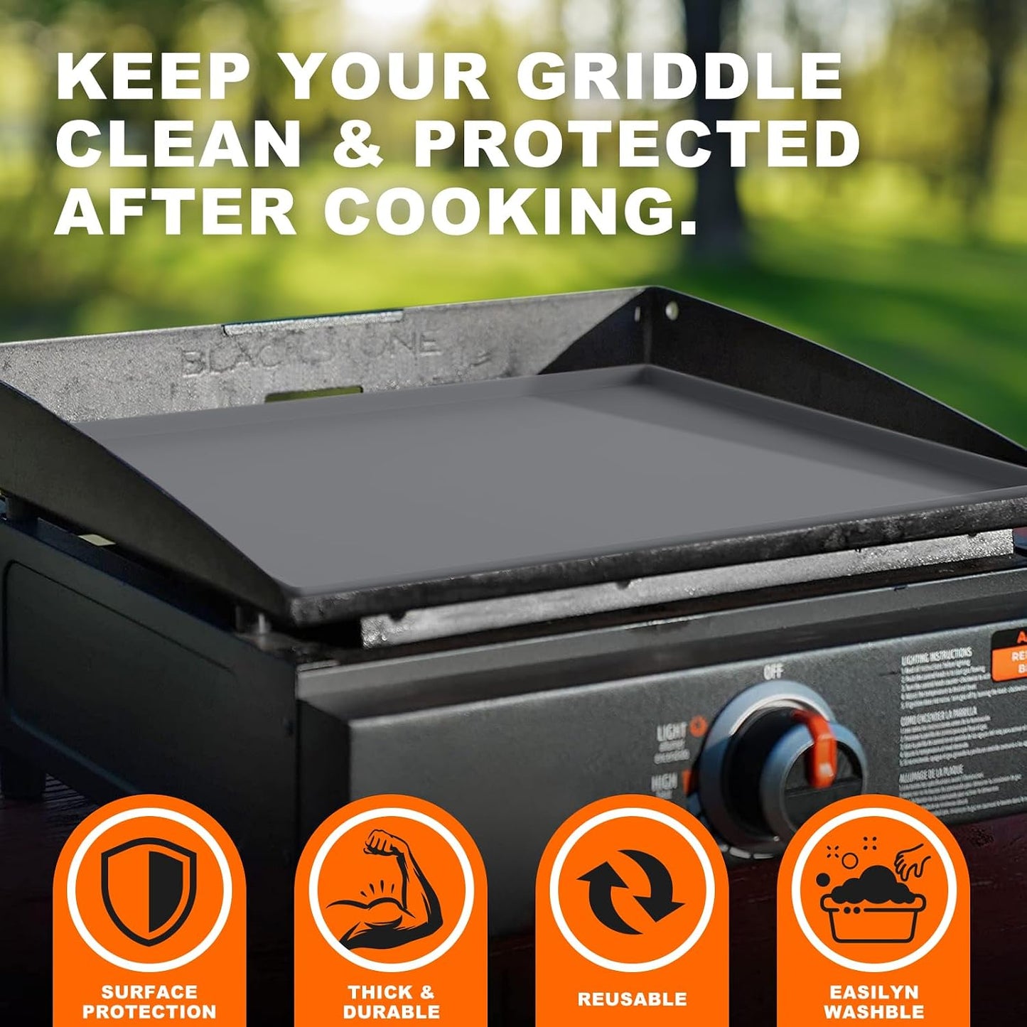 Funda silicona grado alimenticio para parrilla Blackstone 17pulg
