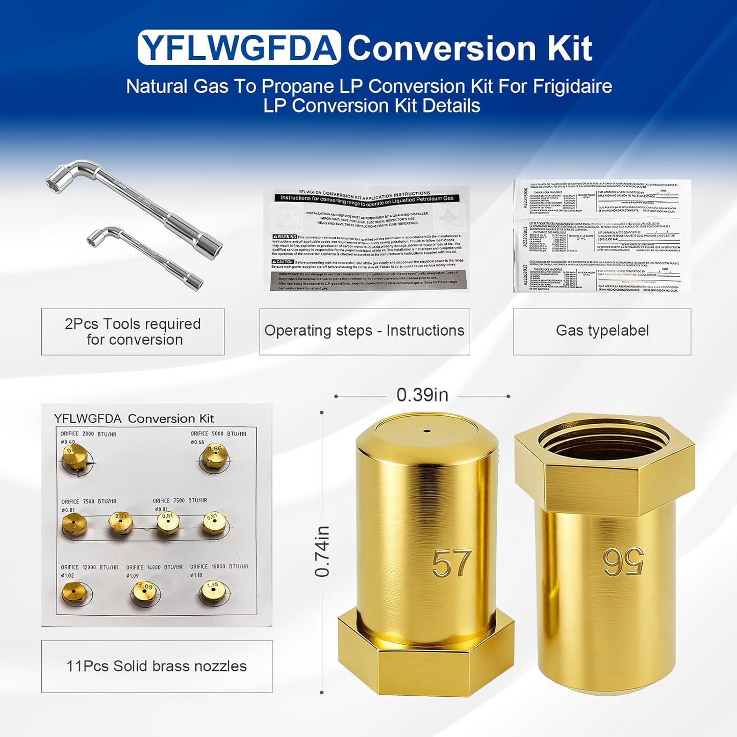Kit conversión gas natural a propano Frigidaire