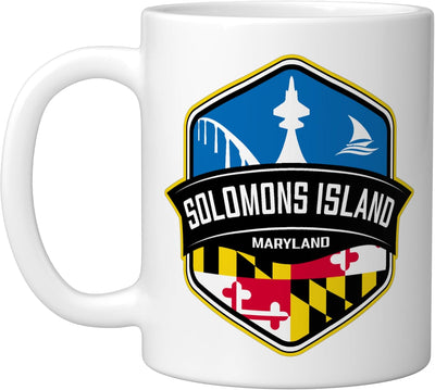 Taza cerámica Solomons Island Maryland con bandera de Maryland