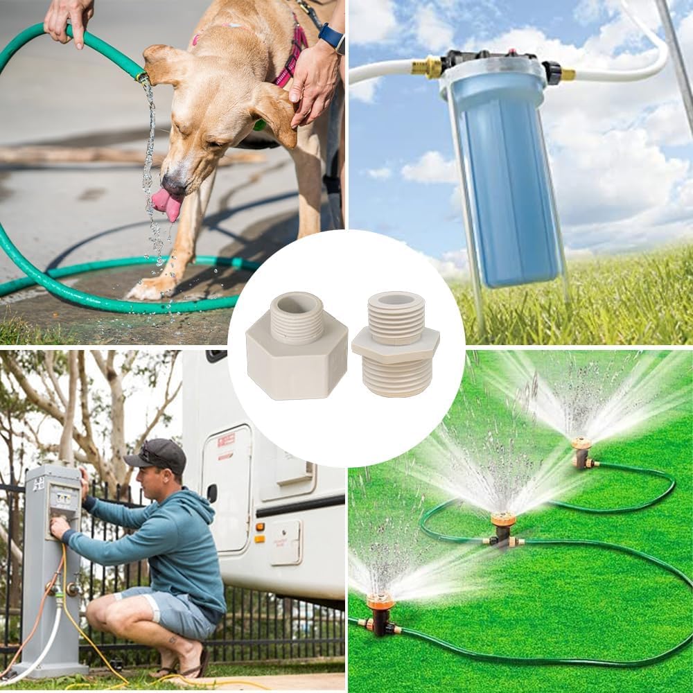 Adaptador rosca compresión 3/4-1/2 macho y hembra 2 pzas sin BPA