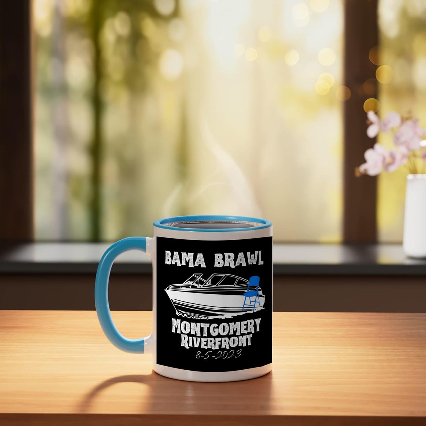 Taza Cerámica Montgomery Alabama Bama Brawl Azul/Blanco