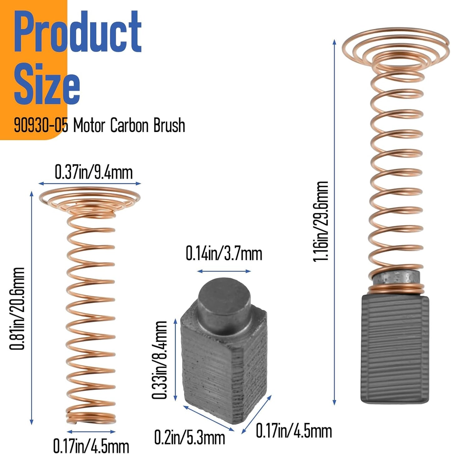 6 Cepillos Motor Repuesto Comp 100-595