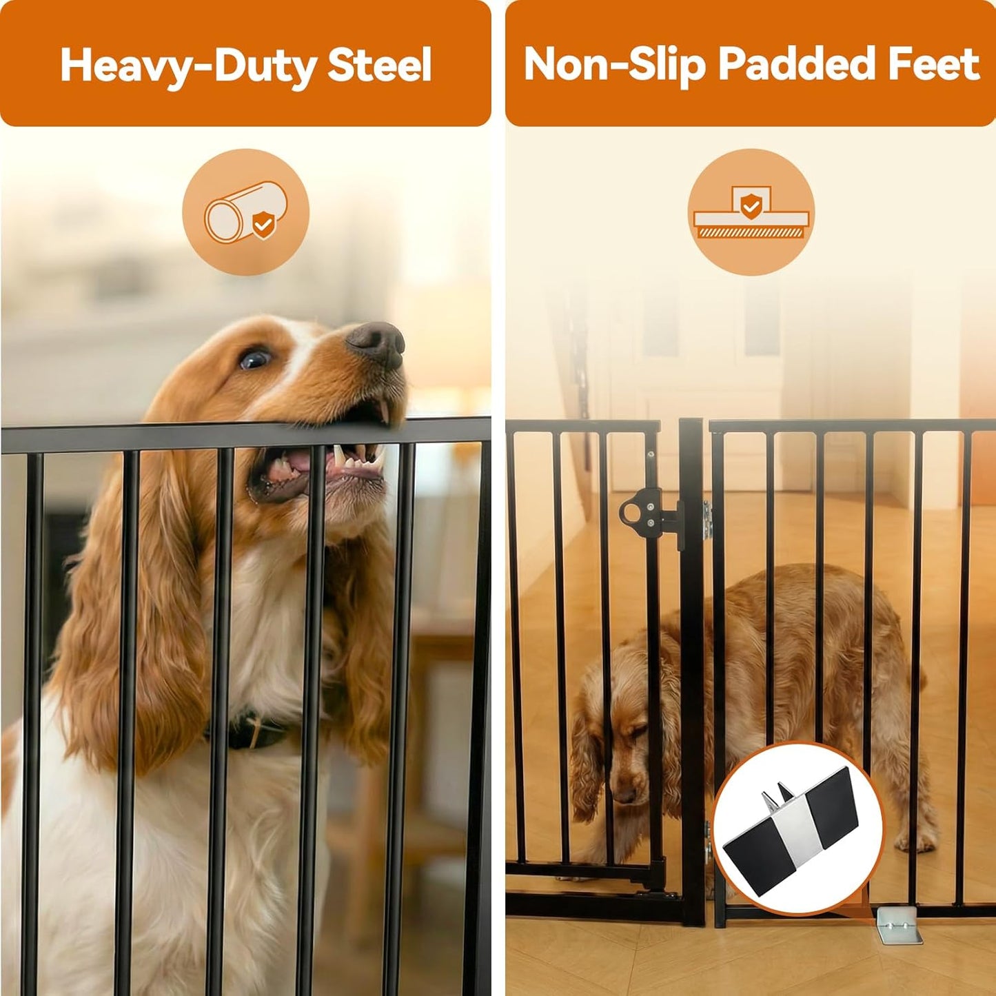 Puerta plegable perros 120pulg doble bloqueo